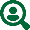 green magnifying glass