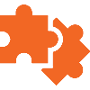 orange puzzle pieces